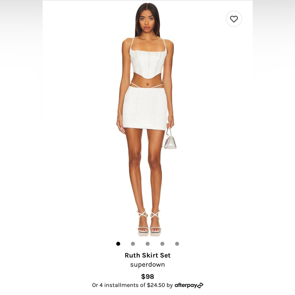 Superdown Ruth skirt set- XS white